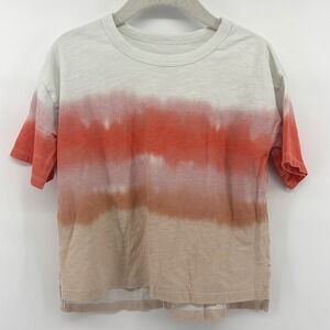 Open Edit Kids Orange Tie Dye Organic Cotton Slub T-Shirt Size 3 ED448856LB